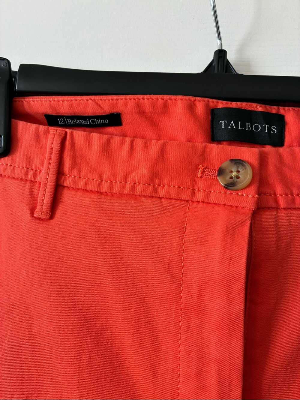 Talbots Cropped Capris in Bright Orange - Picture 3 of 4